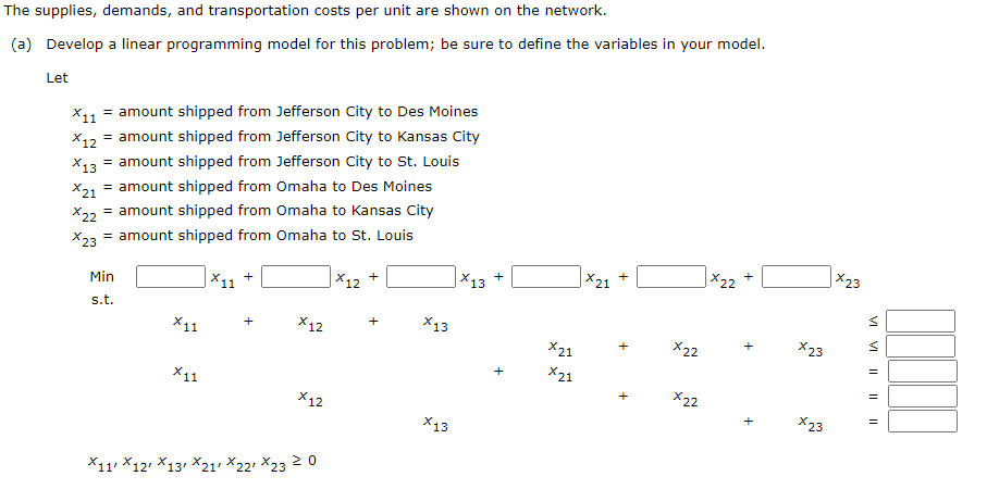Consider the following network representation of