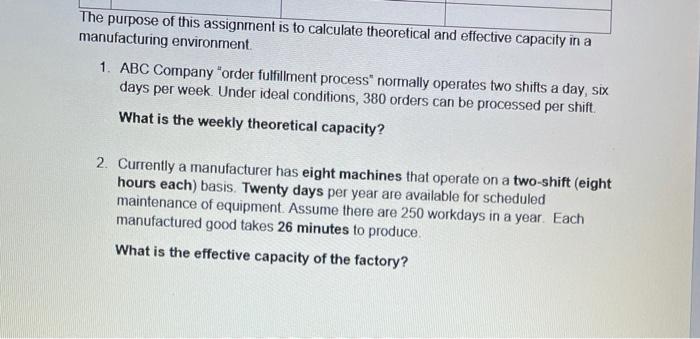 The purpose of this assignment is to calculate