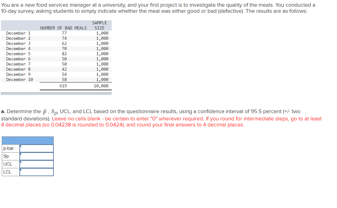 You are a new food services manager at a