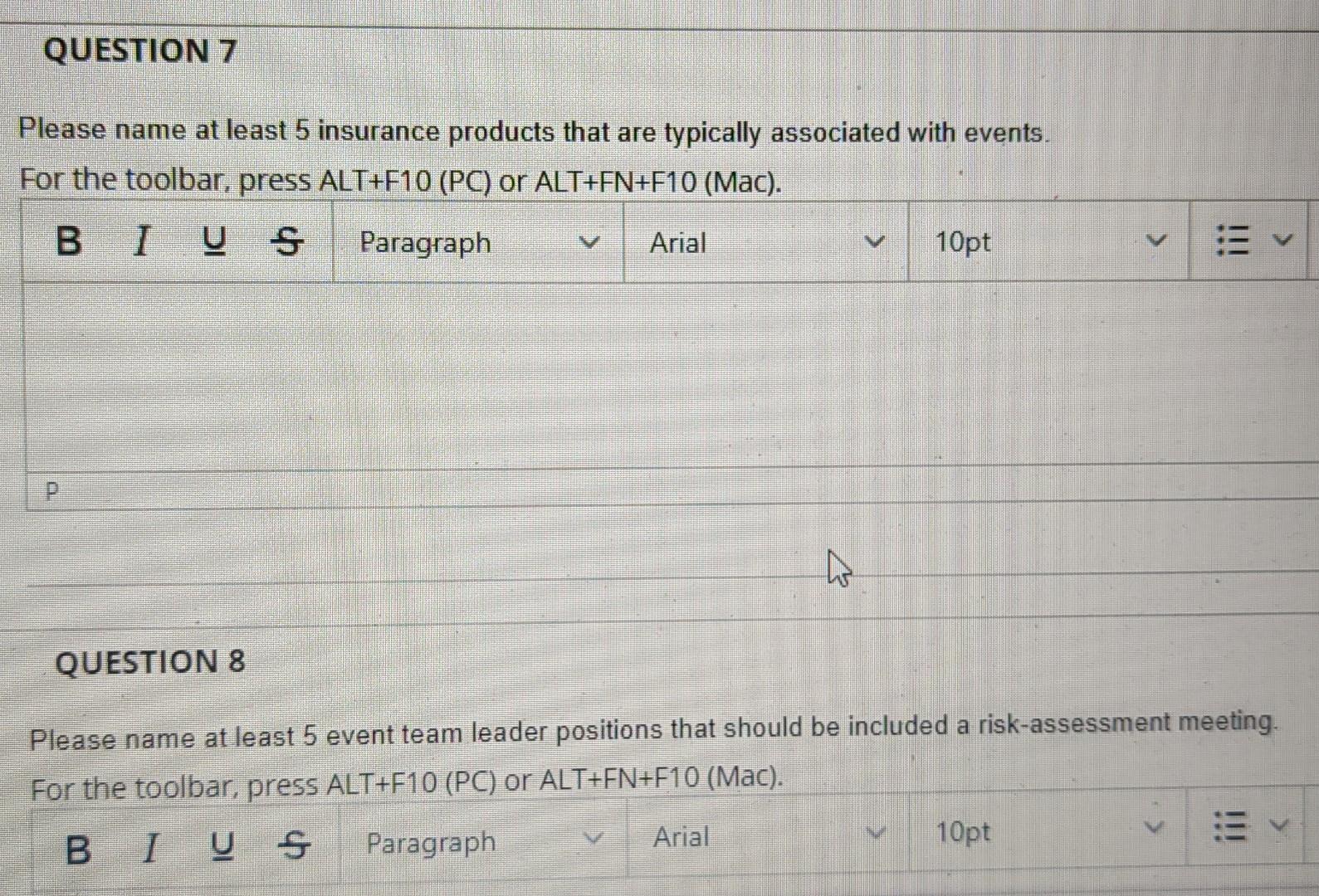answer those questions... thanks During the