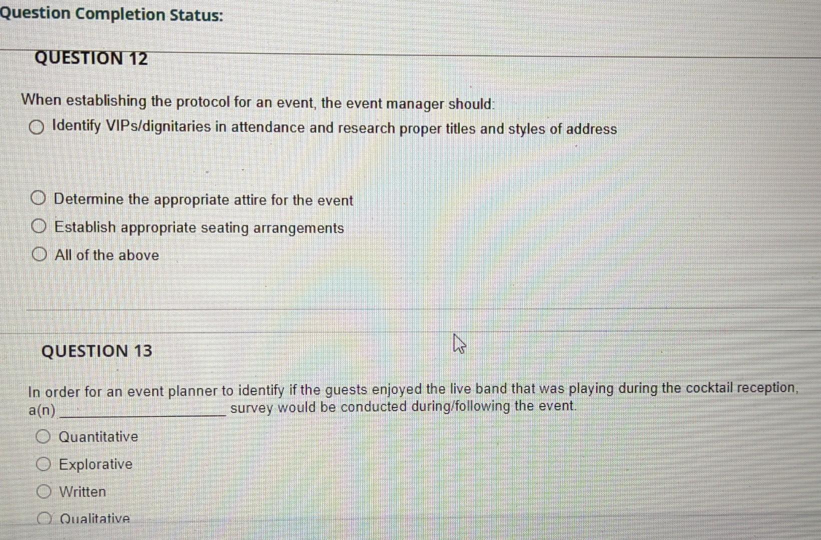 answer those questions... thanks During the