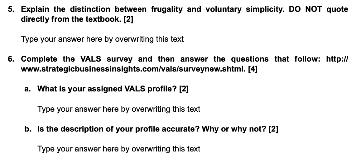 Subject: Consumer Behaviour 5. Explain the