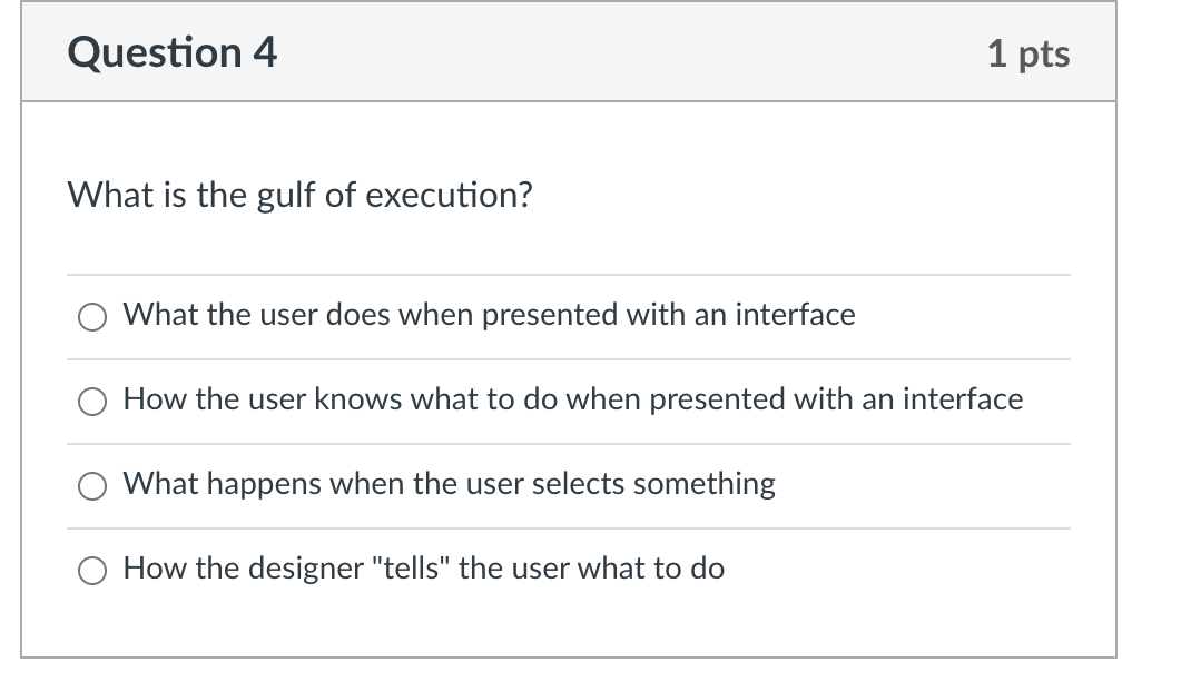 q1) is two answers. Question 1 1 pts Cues to