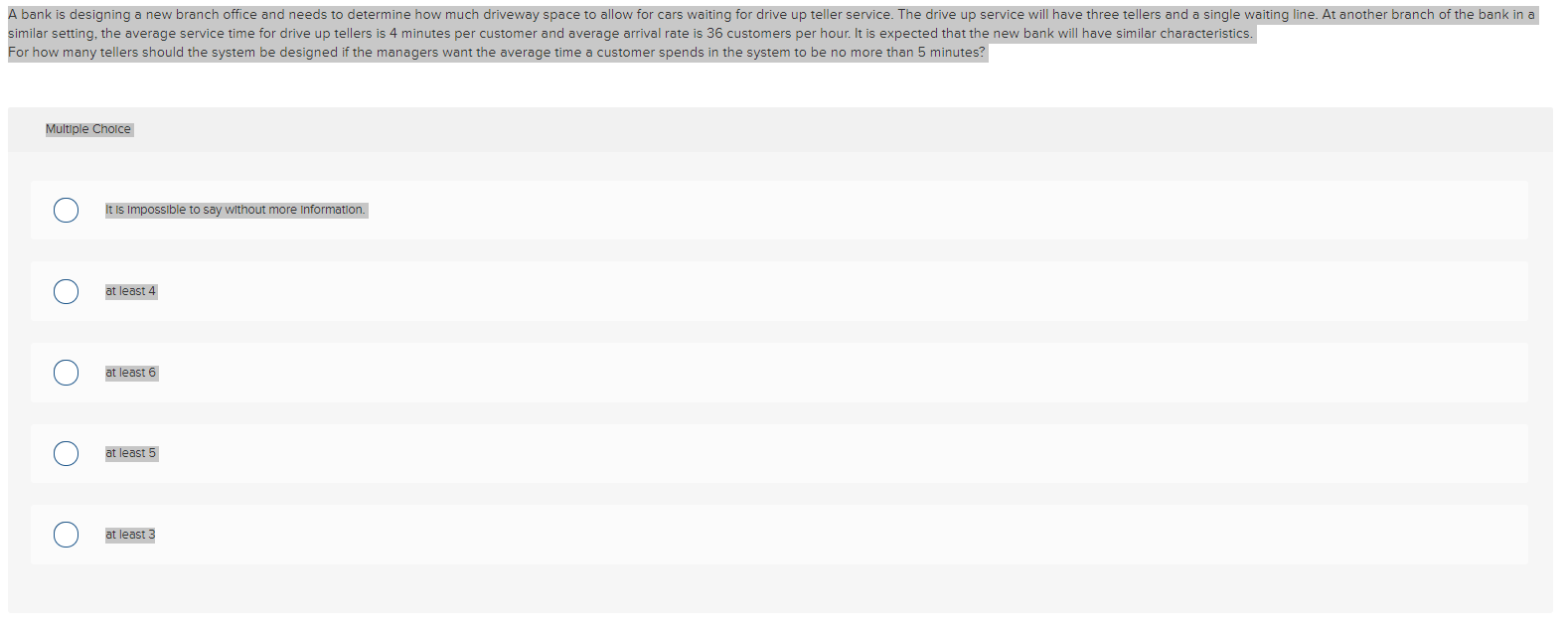 A bank is designing a new branch office and needs