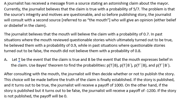 A journalist has received a message from a source