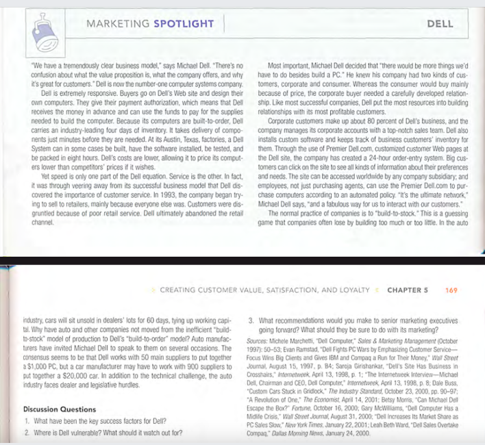 MARKETING SPOTLIGHT DELL We have a tremendously