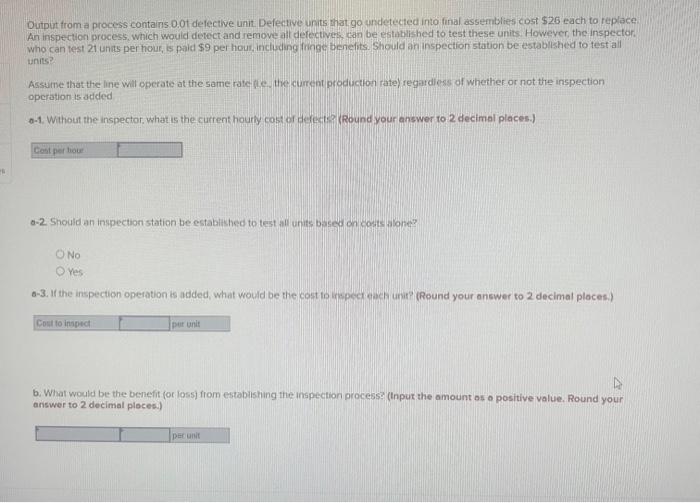 Duiput from a process contains 0.01 defective