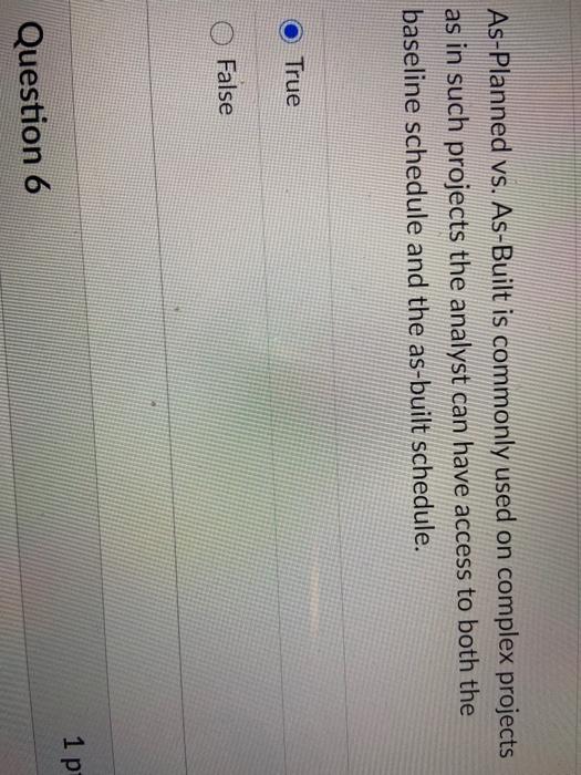 As-Planned vs. As-Built is commonly used on