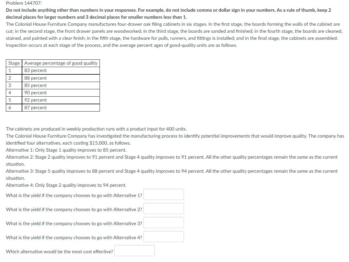 Problem 144707: Do not include anything other