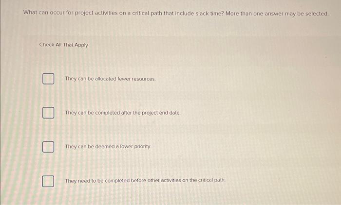 What can occur for project activities on a