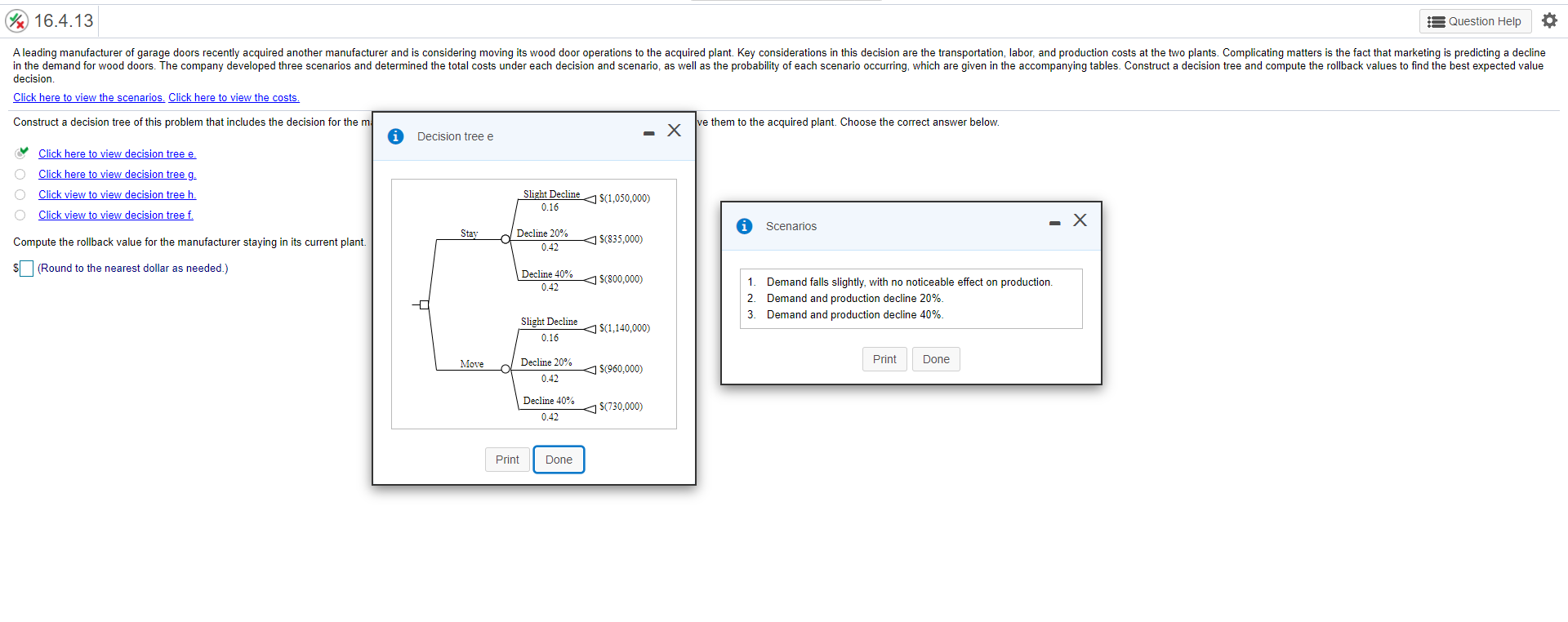 x 16.4.13 :3 Question Help A leading manufacturer