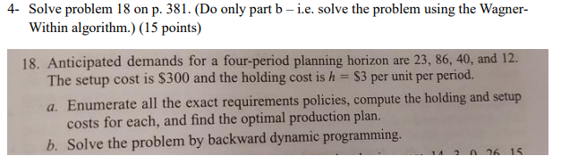 - Solve problem 18 on p. 381 . (Do only part b