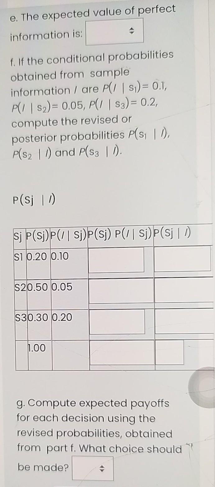 Solve as soon as possible, answer question e,f, g