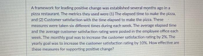 A framework for leading positive change was