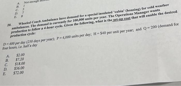Asap B. 1 C. 5 D. 7 E. 8 20. Wheeled Coach