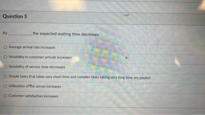 As the expected waiting time decreases. Average