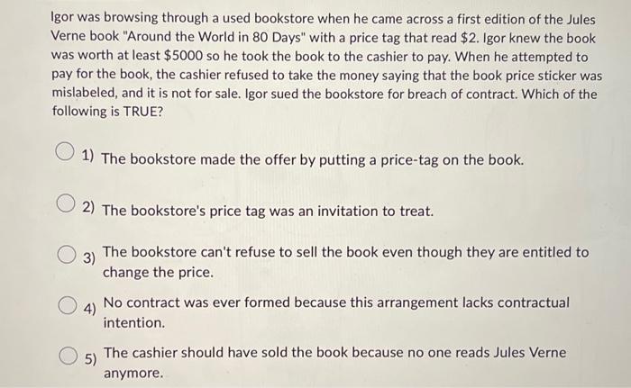 BLAW Igor was browsing through a used bookstore