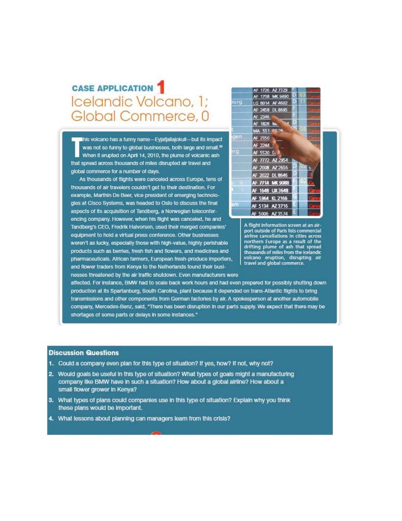 Please provide details answer. CASE APPLICATION 1