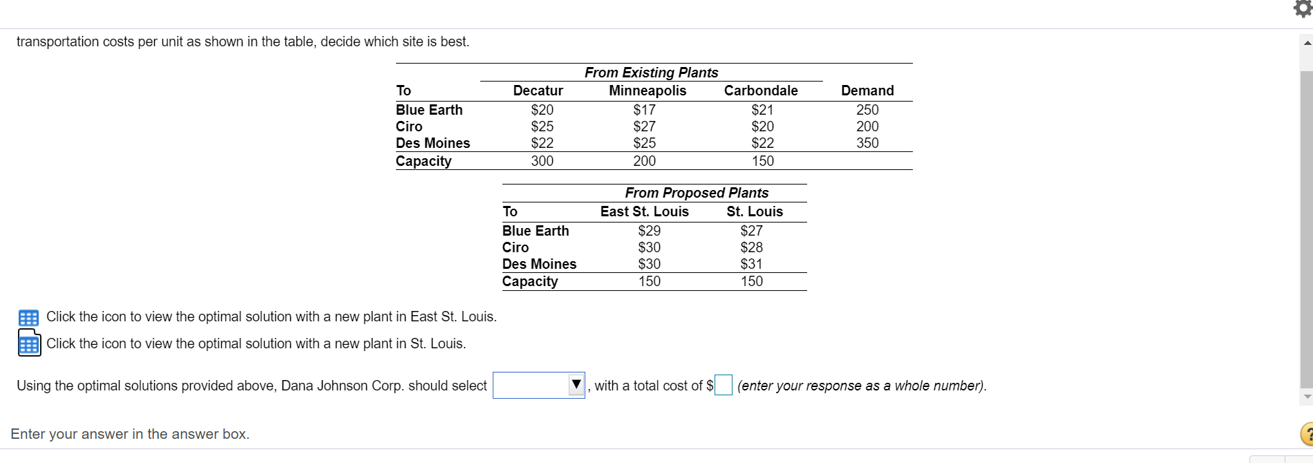 Dana Johnson Corp. is considering adding a fourth