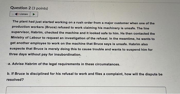 The plant had just started working on a rush