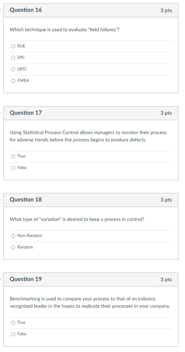 Question 16 3 pts Which technique is used to