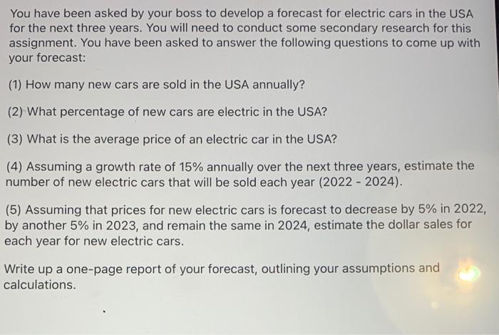 You have been asked by your boss to develop a