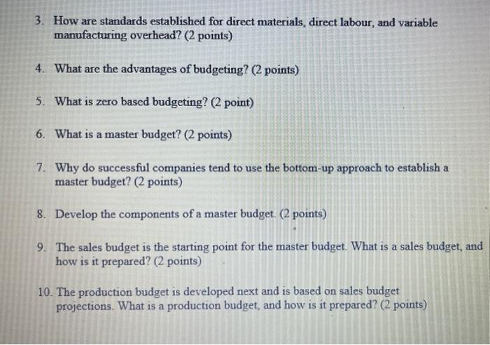 3. How are standards established for direct