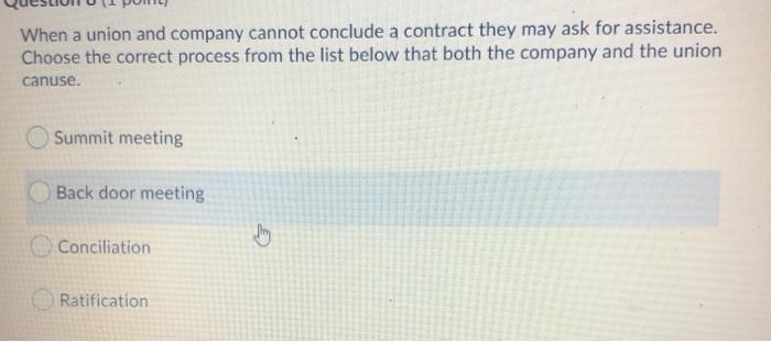 When a union and company cannot conclude a