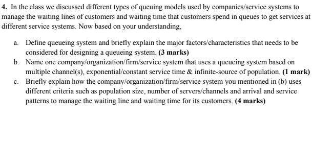 4. In the class we discussed different types of