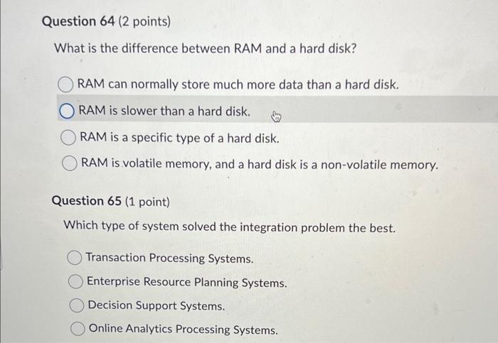 Question 74 (1 point) Which statement best