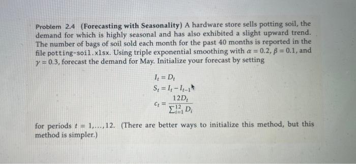 Please include all step, thanks! Problem 2.4