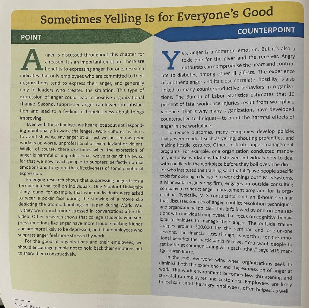 Write arguments and counter-arguments separately