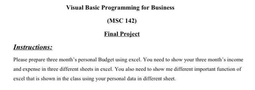 This is a question from MSC142 (Visual