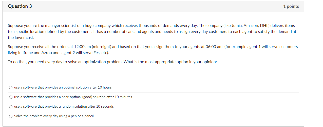 Suppose you are the manager scientist of a huge