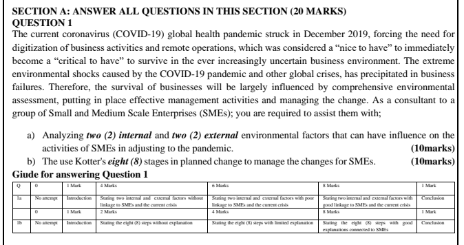 explain vividly please SECTION A: ANSWER ALL