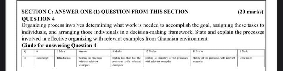SECTION C: ANSWER ONE (1) QUESTION FROM THIS