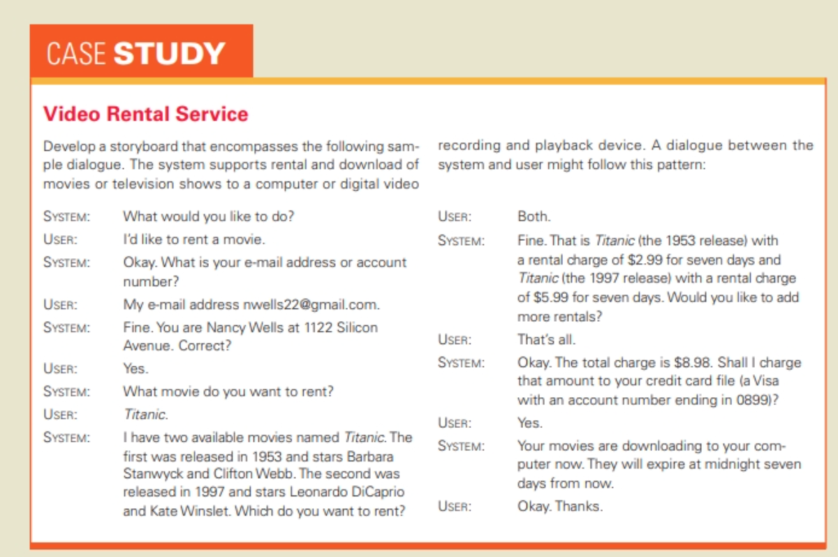 Review running case study 'Video Rental Service'