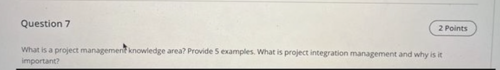 What is a project management knowledge area?