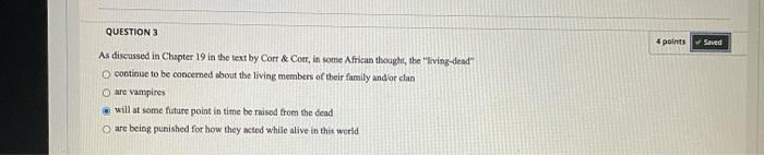 QUESTION 3 4 points Saved As discussed in Chapter
