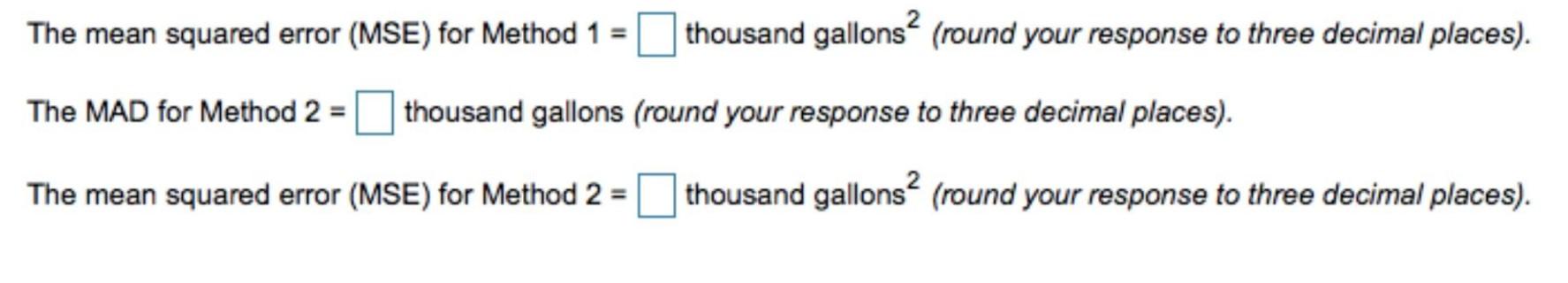 Following are two weekly forecasts made by two