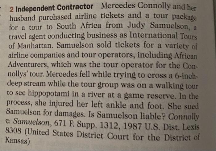 2 Independent Contractor Mercedes Connolly and