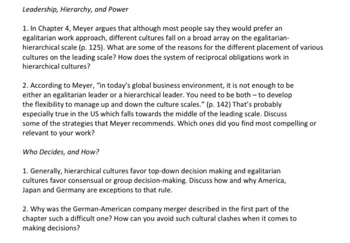 1. In Chapter 4 , Meyer argues that although most