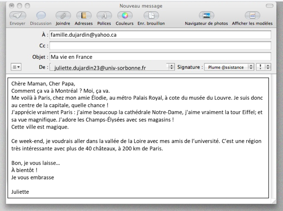 Nouveau message Envoyer Discussion Joindre