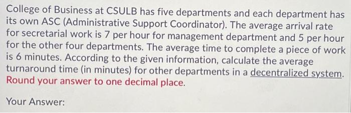 College of Business at CSULB has five departments