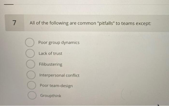 6 Various types of teams found in organizations.