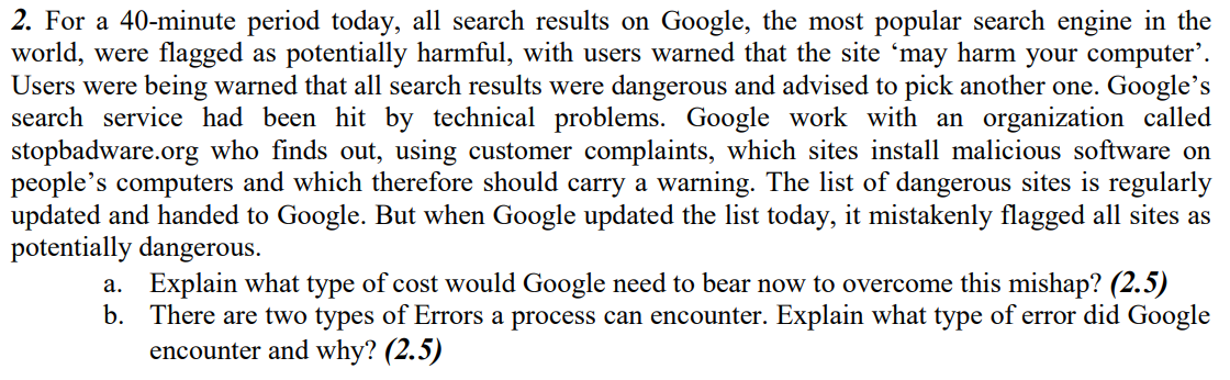 2. For a 40-minute period today, all search