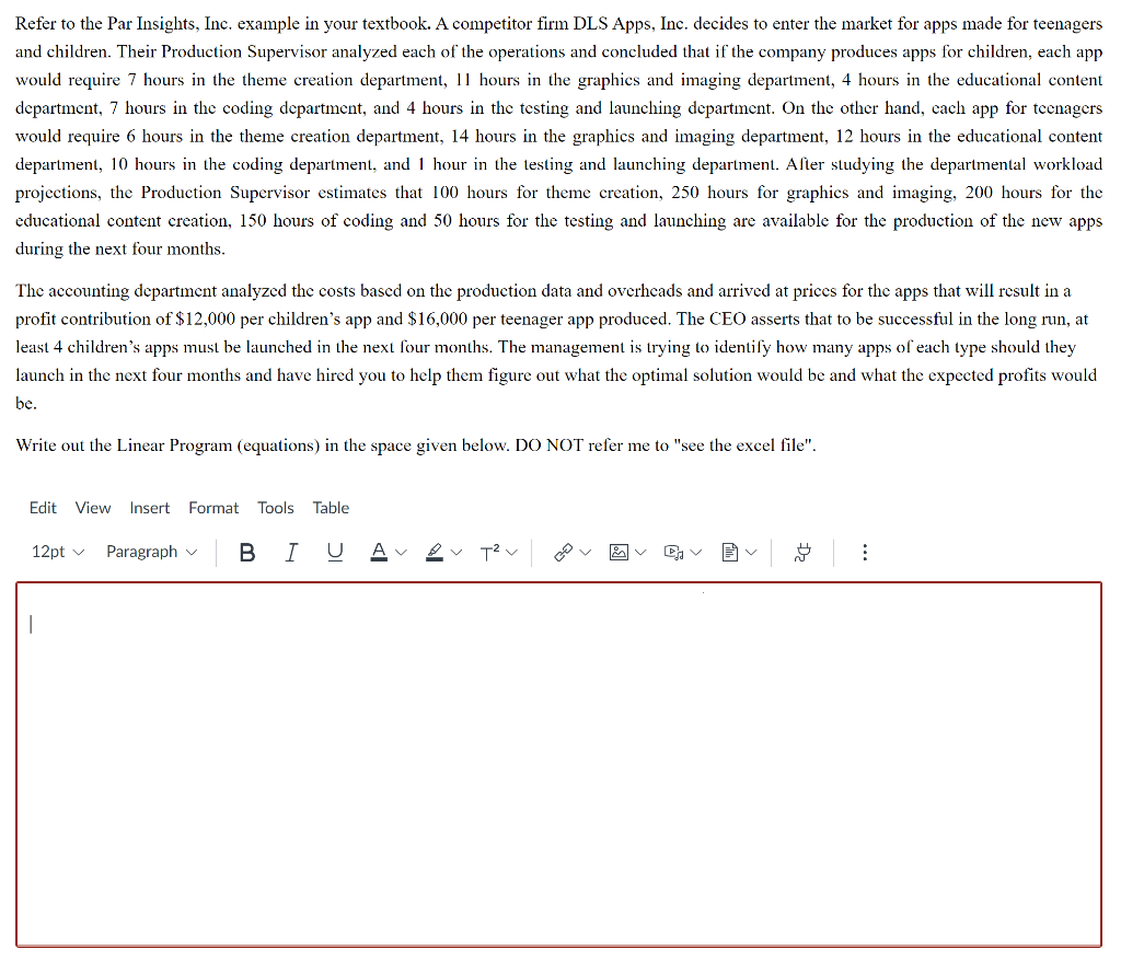 Can someone help me formulate a linear equation