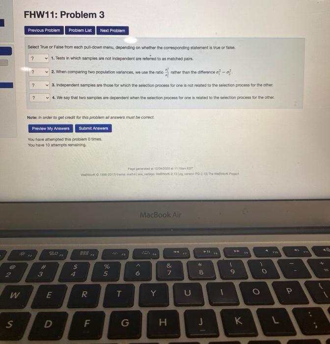 FHW11: Problem 3 Previous Problem Problem List