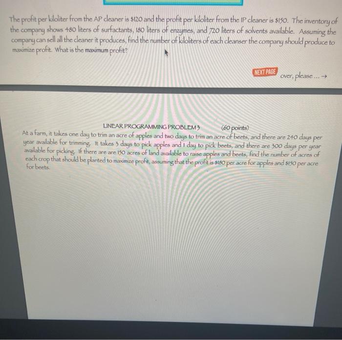 Form B Solve by Linear Programming ALL 3