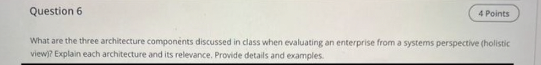 What are the three architecture components